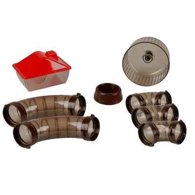 FLAMINGO Cage pour hamsters Enzo 3 41,5x28,5x48,5 cm Bordeaux