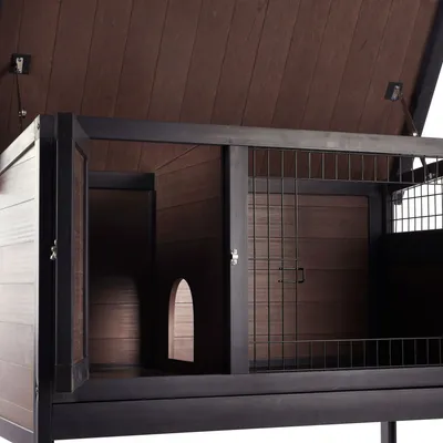 Flamingo - Clapier Ramos Matière synthétique brun. pour lapins.