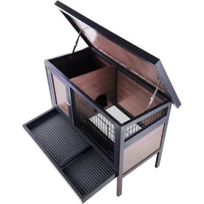 Flamingo - Clapier Ramos Matière synthétique brun. pour lapins.