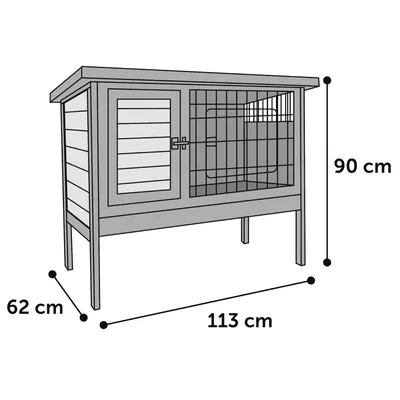 Flamingo - Clapier Ramos Matière synthétique brun. pour lapins.