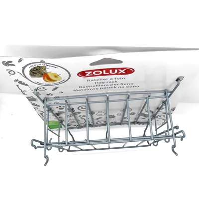 zolux - Râtelier à foin en métal gris  20x 6 x 18 cm pour rongeur