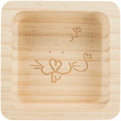 Trixie - Bol en bois de 190 ml,  11 x 11 cm pour rongeurs
