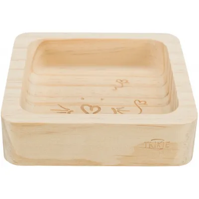 Trixie - Bol en bois de 190 ml, 11 x 11 cm pour rongeurs Trixie - Bol en bois de 190 ml, 11 x 11 cm pour rongeurs