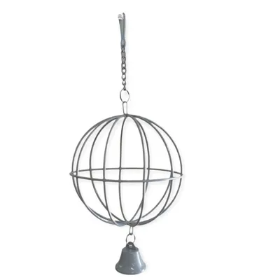 Boule à foin grise, ø 10cm à suspendre pour rongeur.