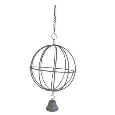 Boule à foin grise, ø 10cm à suspendre pour rongeur.