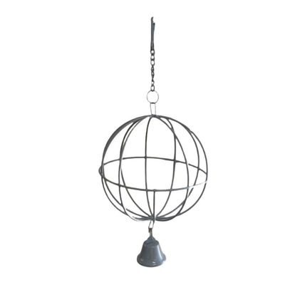 Boule à foin grise, ø 10cm à suspendre pour rongeur.