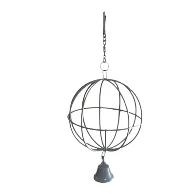 Boule à foin grise, ø 10cm à suspendre pour rongeur.