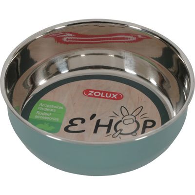Bol en inox EHOP 400 ml  vert pour rongeur