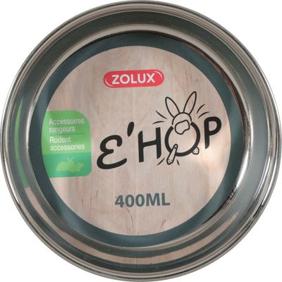 Bol en inox EHOP 400 ml  vert pour rongeur