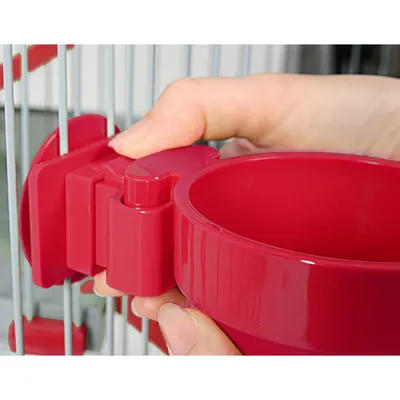 zolux - Mangeoire 300 ml ø 9.5 cm cerise, en plastique pour rongeur.