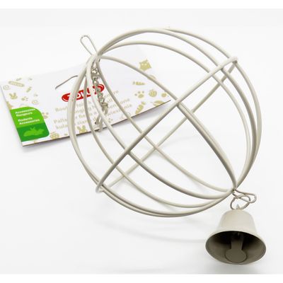 Boule à foin ø 10 cm, a suspendre, couleur beige pour rongeur.