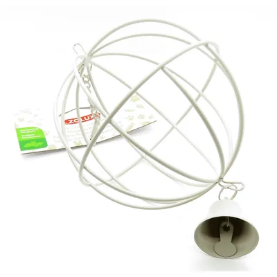 Boule à foin ø 10 cm, a suspendre, couleur beige pour rongeur.