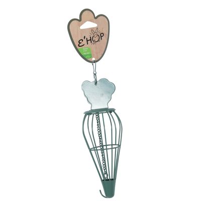Râtelier à foin EHOP carotte vert, pour rongeur.