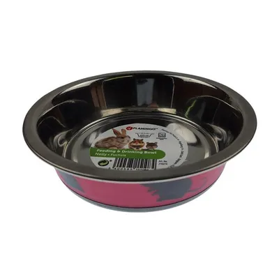 Gamelle Nelly taille ø12.3 cm, 225 ml, couleur fuchsia, pour rongeur