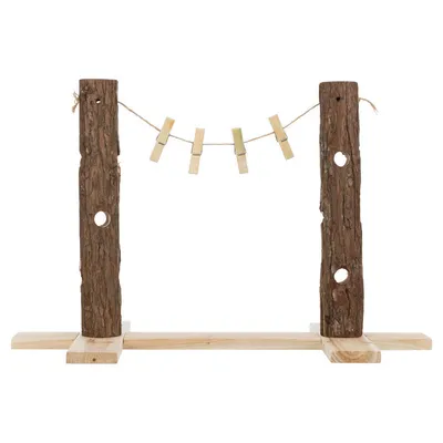 Duo tronc d'arbre pour aliments 53 x 34 x 25 cm pour lapins