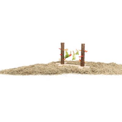 Duo tronc d'arbre pour aliments 53 x 34 x 25 cm pour lapins