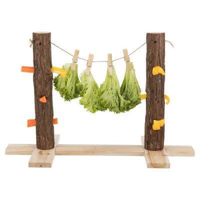 Duo tronc d'arbre pour aliments 53 x 34 x 25 cm pour lapins