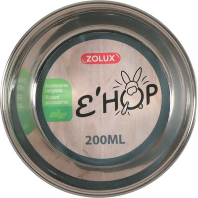 Bol en inox EHOP 200 ml, vert  pour rongeur.