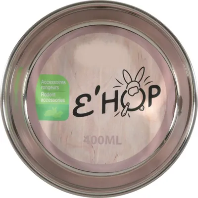 Bol en inox EHOP, 400 ml, rose, pour rongeur.