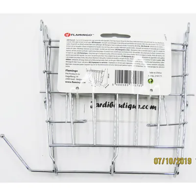 Flamingo - Râtelier à nourriture refermable + support à fruit gris 17 x 8.5