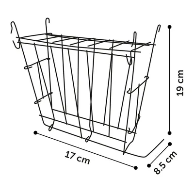 Flamingo - Râtelier à nourriture refermable + support à fruit gris 17 x 8.5