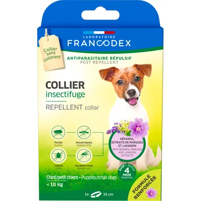 Francodex - Collier Insectifuge 35 cm pour Chiots et Petits Chiens de moins
