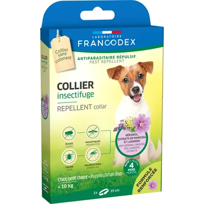 Collier Insectifuge 35 cm pour Chiots et Petits Chiens de moins de 10 kg fo