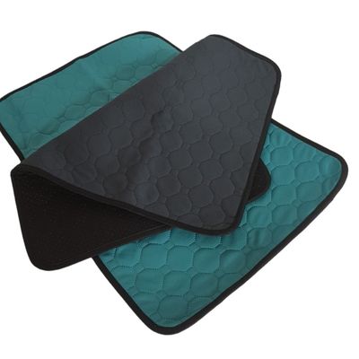 2 Tapis éducateur lavable et réutilisable, M 69 x 41.5 cm gris vert,  pour