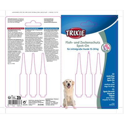 Protection anti-tiques et puces Spot-On pour chien de 15- 30 Kg