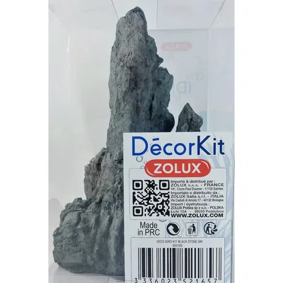 Décor. kit Idro black stone N3 dimension 17.5 x 15 x Hauteur 27 cm pour aqu