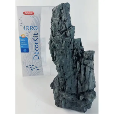 Décor. kit Idro black stone N1 dimension 11 x 7.5 x Hauteur 17 cm pour aqua