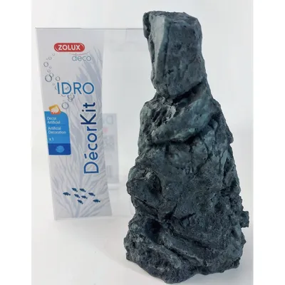 Décor. kit Idro black stone N1 dimension 11 x 7.5 x Hauteur 17 cm pour aqua