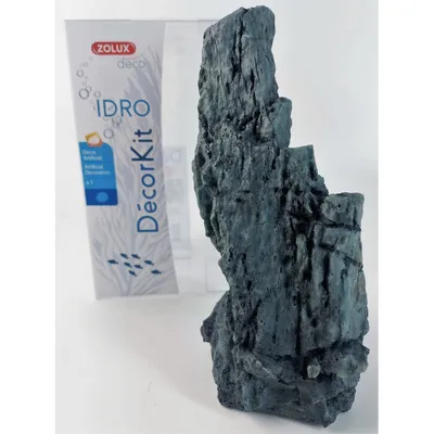 Décor. kit Idro black stone N1 dimension 11 x 7.5 x Hauteur 17 cm pour aqua