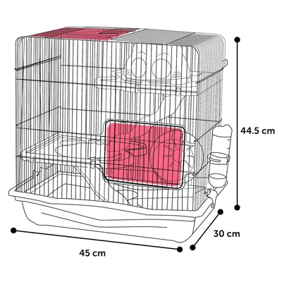 FLAMINGO Cage pour hamsters Binky 45x30x44,5 cm