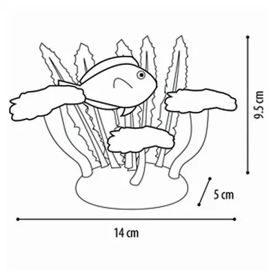 1 Décoration Aquarium fluo poisson 14 x 5 x 9 cm 1 Décoration Aquarium fluo poisson 14 x 5 x 9 cm