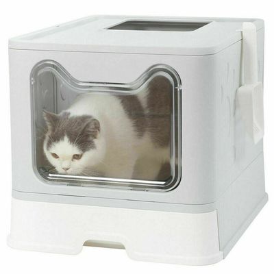Maison de toilette Bingopaw XXL pour chat Bac à litière avec Pelle