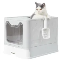 Maison de toilette Bingopaw XXL pour chat Bac à litière avec Pelle