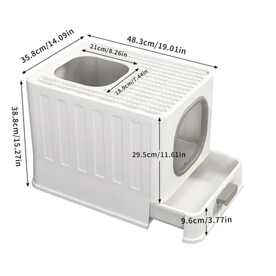Maison de toilette Bingopaw XXL pour chat Bac à Litière