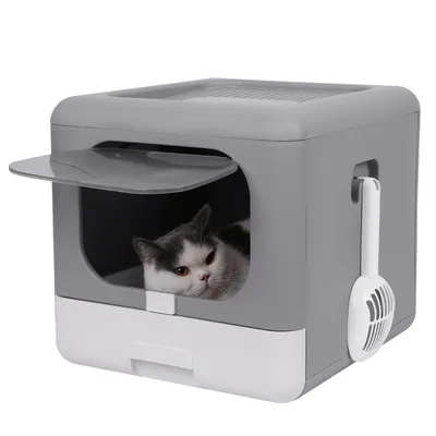 Maison de toilette Bingopaw XXL pour chat Bac à Litière Fermée Maison de toilette Bingopaw XXL pour chat Bac à Litière Fermée