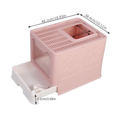 Maison de toilette Bingopaw XXL pour chat Bac à Litière Fermée