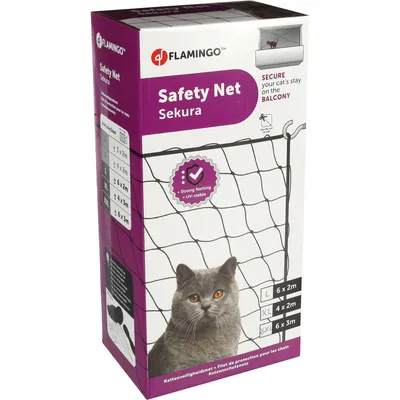 Filet de sécurité Sekura Noir 6 x 3 mètres pour chat Filet de sécurité Sekura Noir 6 x 3 mètres pour chat