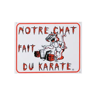 Panneau portail chat karaté. chat. Panneau portail chat karaté. chat.
