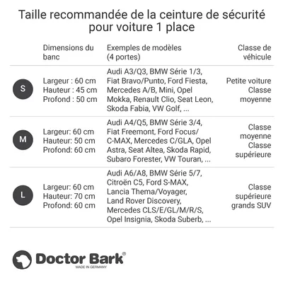 Doctor Bark Housse de siège auto 1 place