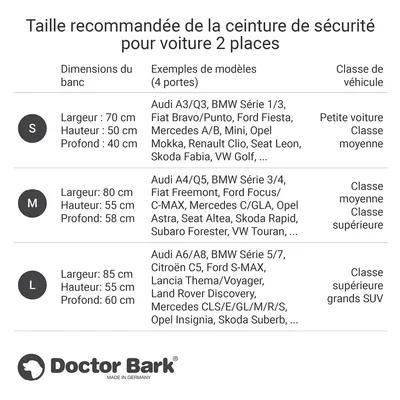 Doctor Bark Housse de siège auto 2 places