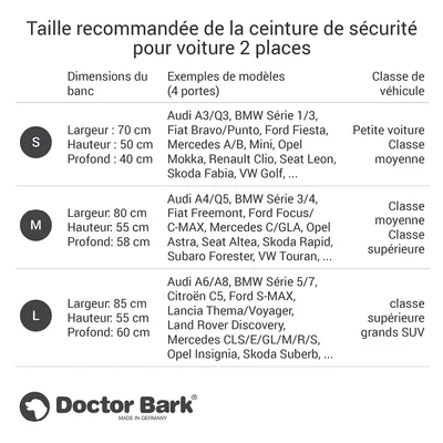 Doctor Bark Housse de siège auto 2 places