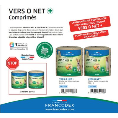 FRANCODEX - Anti parasite - Vers O Net +