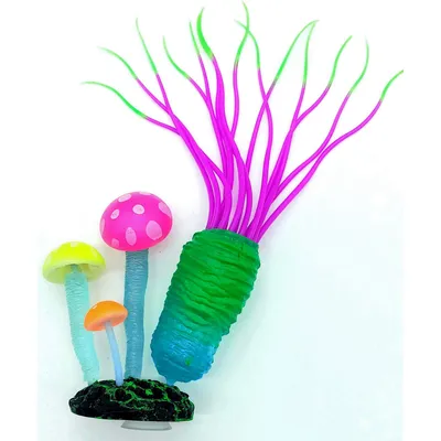 Décoration Aquarium Fluo Anémone et poisson