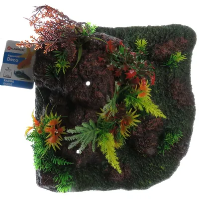 Décoration Radha angle. roche + plante. Décoration Radha angle. roche + plante.