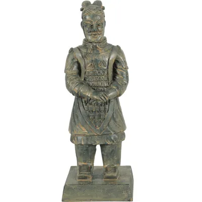 Statuette guerrier chinois Qin 5 L, hauteur 14 cm, décoration aquarium