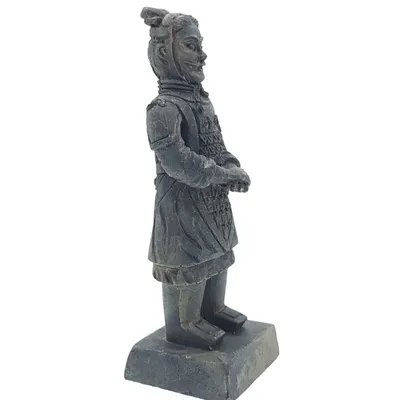 Statuette guerrier chinois Qin 5 L, hauteur 14 cm, décoration aquarium
